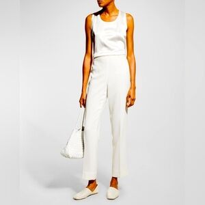 LAFAYETTE 148 | Cream Ivory Straight-Leg Wool Pants